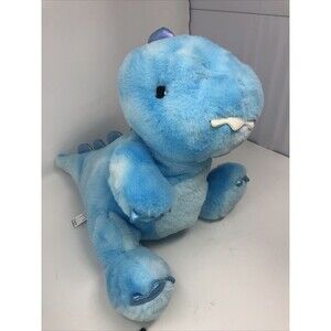 FAO SCHWARZ GLOW BRIGHTS ALIVE WITH SOUND & LIGHT 12" BLUE DINOSAUR New
